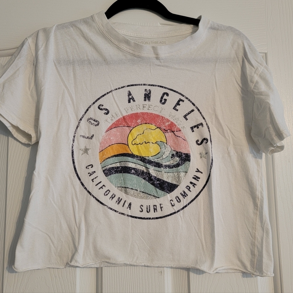 Grayson Threads White Cropped Graphic Tee